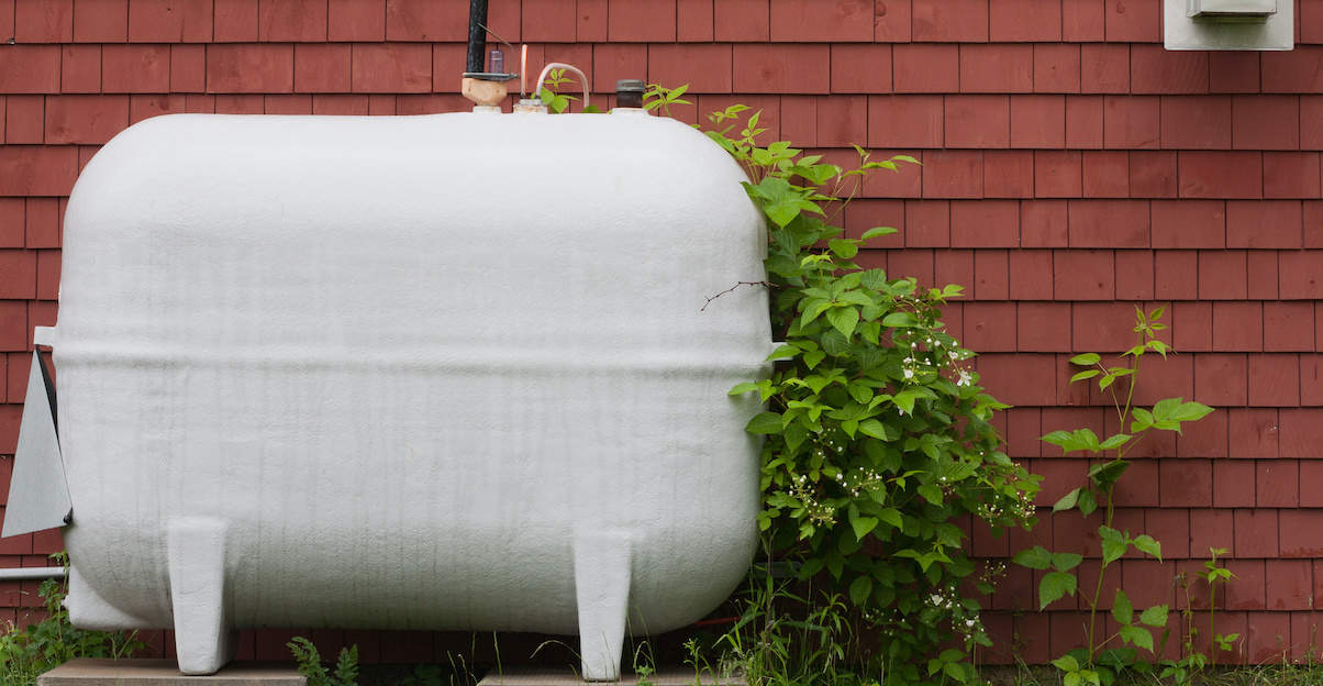 propane tank outside home